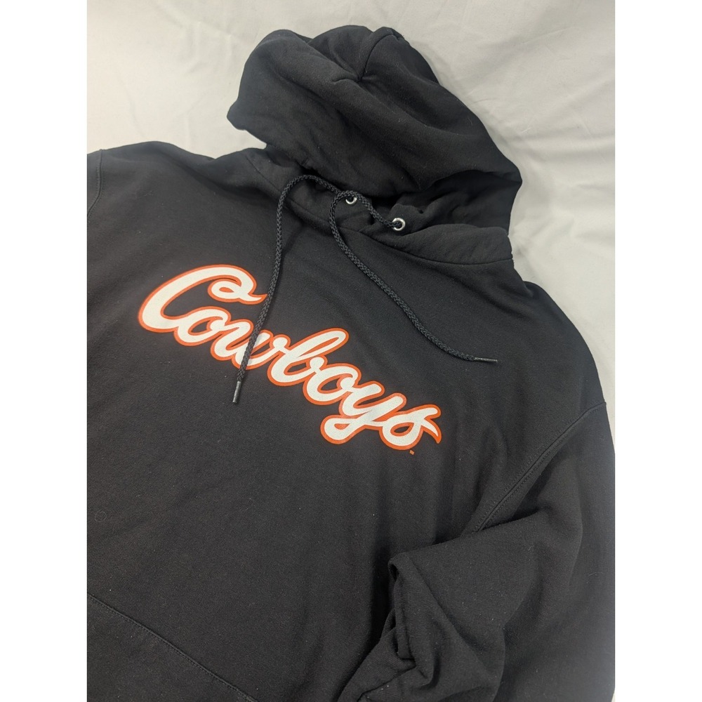 Champion Pullover Hoodie Sweatshirt Oklahoma State Cowboys Large 50/50 BLACK‎